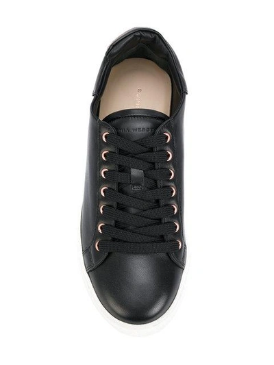 Shop Sophia Webster Lace-up Sneakers In Black