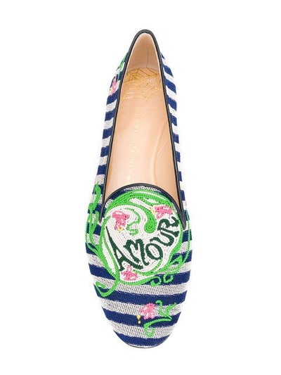 Shop Charlotte Olympia Amour Slippers In Multicolour
