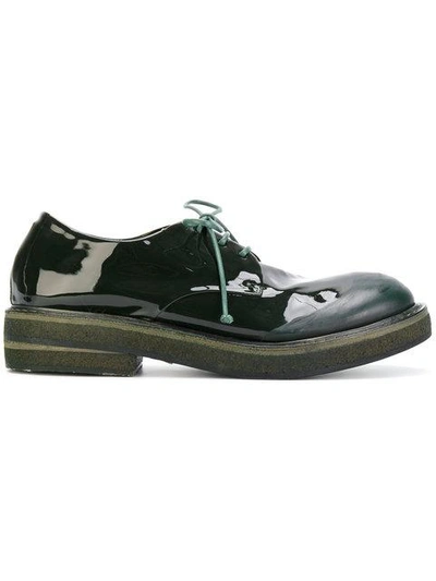 Shop Marsèll High Shine Derby Shoes - Green