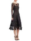 OSCAR DE LA RENTA Triangle Embroidered Dress