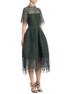 OSCAR DE LA RENTA Silk Patchwork Dress