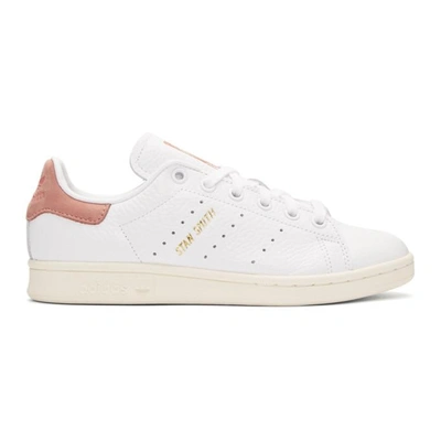 Shop Adidas Originals By Pharrell Williams White & Pink Stan Smith Sneakers