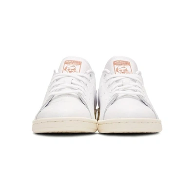 Shop Adidas Originals By Pharrell Williams White & Pink Stan Smith Trainers