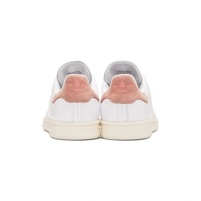 Shop Adidas Originals By Pharrell Williams White & Pink Stan Smith Trainers