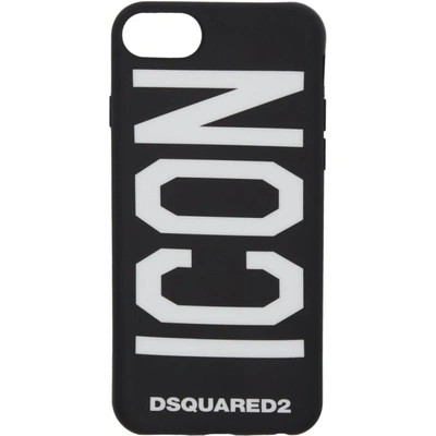 Shop Dsquared2 Black Icon Iphone 7 Case