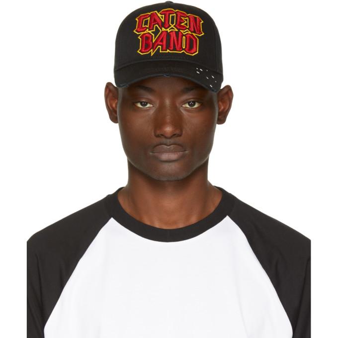 Dsquared2 Caten Band Black Fabric Cap 