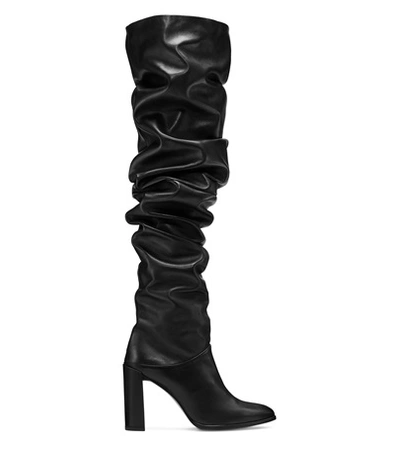 Stuart Weitzman The Histyle In Black Nappa Leather