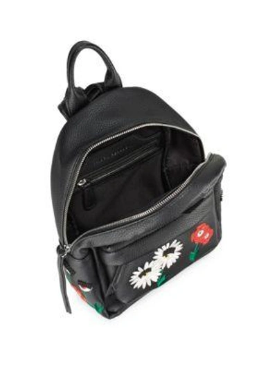 Shop Chiara Ferragni Flirt Daisy Embroidered Backpack In Black