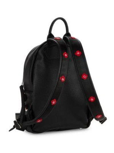 Shop Chiara Ferragni Flirt Daisy Embroidered Backpack In Black