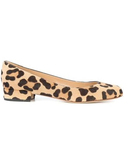 Shop Francesco Russo Leopard Print Ballerinas