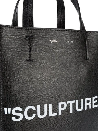 Off-white Black Sculpture Large Leather Tote Bag
