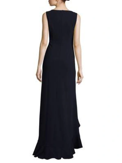 Shop Calvin Klein Twilight Sleeveless Ruffled Gown