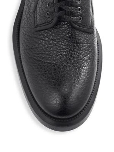 Shop Aquatalia Tucker Text Leather Oxfords In Black