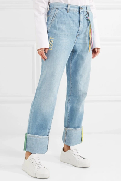 Shop Mira Mikati Lost Ribbon Embroidered Boyfriend Jeans