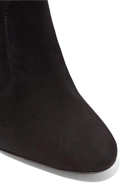 Shop Sophia Webster Felicity Crystal-embellished Suede Ankle Boots