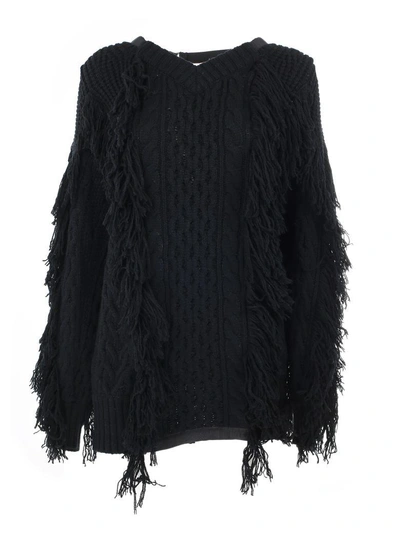 Shop Sacai Knit Sweater In Black