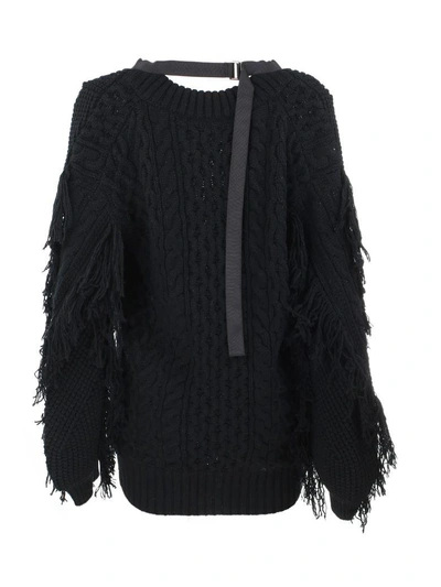Shop Sacai Knit Sweater In Black