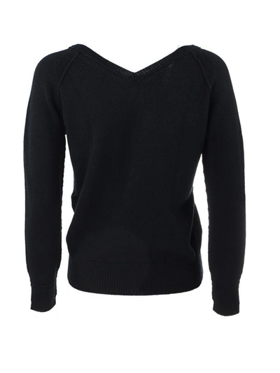 Shop Helmut Lang V-neck Sweater In Black