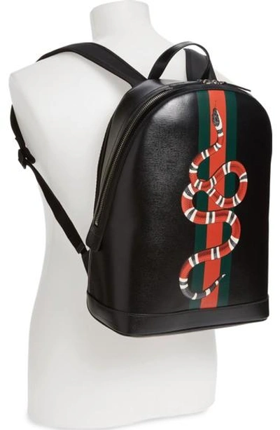 Men's Gucci Snake Print Leather Backpack (26.531.990 IDR) ❤ liked