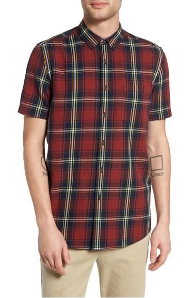 Shop Topman Check Shirt In Red Multi