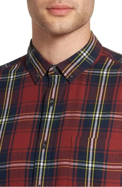 Shop Topman Check Shirt In Red Multi