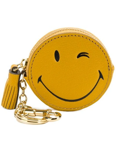 Shop Anya Hindmarch Smiley Coin Purse - Yellow