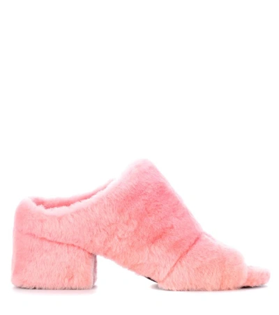 Shop 3.1 Phillip Lim / フィリップ リム Cube Shearling Sandals In Pink