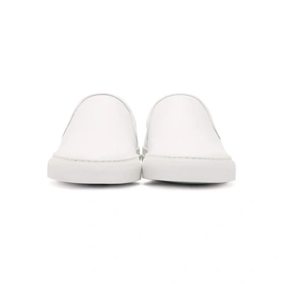 Shop Common Projects White Leather Slip-on Sneakers