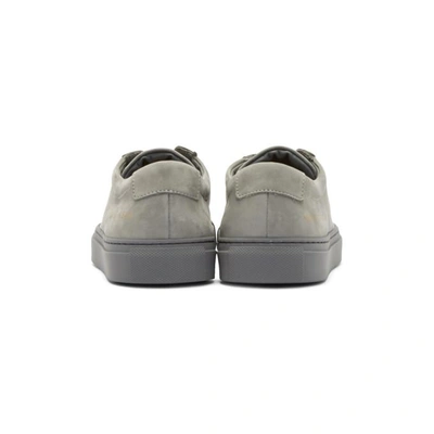 Shop Common Projects Woman By  Grey Nubuck Original Achilles Low Sneakers In 7543 Grey