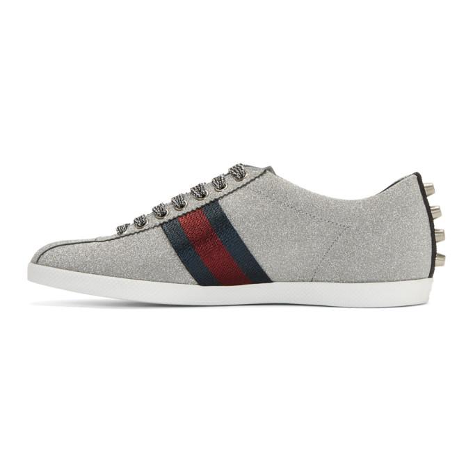 gucci bambi web metallic sneakers