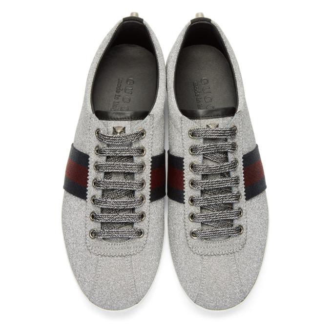 gucci bambi web metallic sneakers