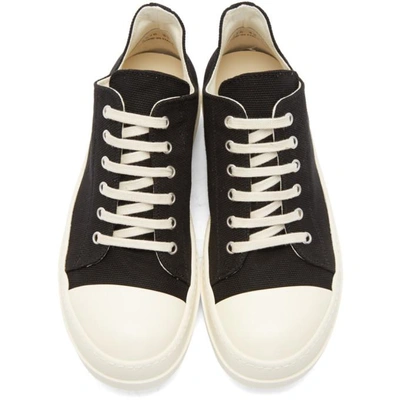 Shop Rick Owens Drkshdw Black & White Cap Toe Sneakers