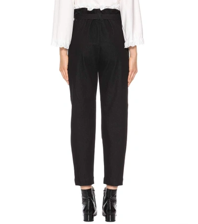 Shop Isa Arfen High-waisted Cropped Jeans In Black