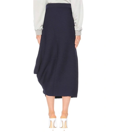 Shop Jw Anderson Merino Wool Skirt In Eavy