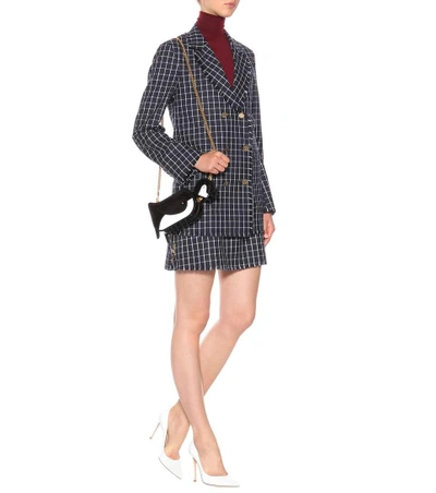 Shop Thom Browne Checked Wool Jacket In Eavy