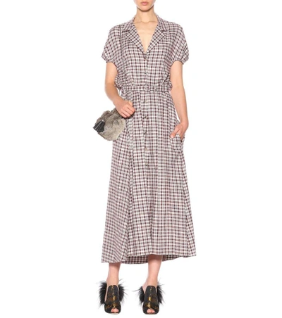 Shop Rosie Assoulin Have The Wind On Your Back Plaid Cotton-blend Dress In Lurguedy Check