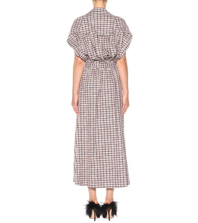 Shop Rosie Assoulin Have The Wind On Your Back Plaid Cotton-blend Dress In Lurguedy Check