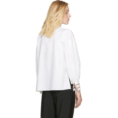 Shop Fendi White Transparent Cuff Shirt In Znm White