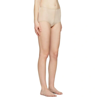 Shop Ann Demeulemeester Beige La Fille Do Edition Tulle Briefs In 030 Skin