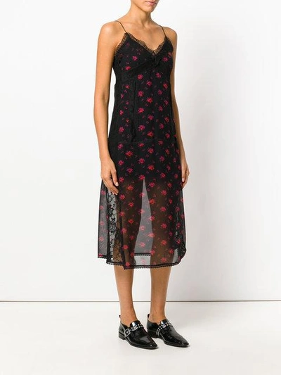 Shop Mcq By Alexander Mcqueen Floral Print Slip Dress