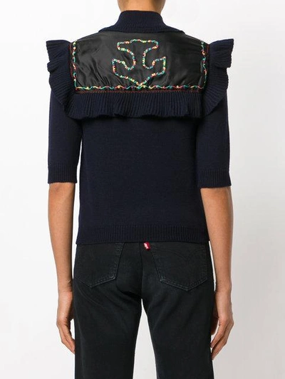 Shop Valentino Heart And Star Bib Knitted Top