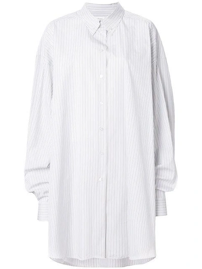 Shop Maison Margiela Oversized Pinstripe Shirt