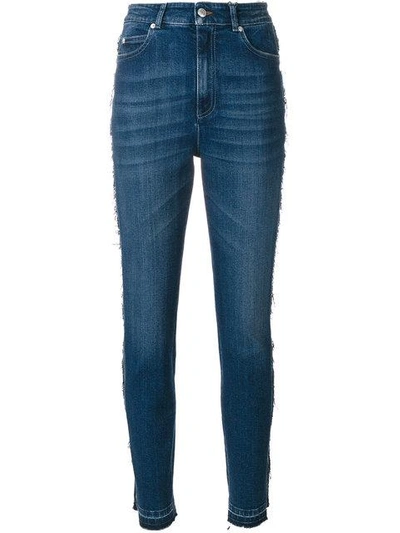 Shop Alexander Mcqueen Skinny High Waisted Jeans In Blue