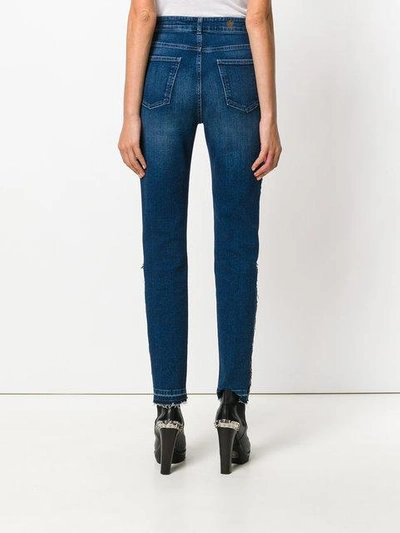Shop Alexander Mcqueen Skinny High Waisted Jeans In Blue