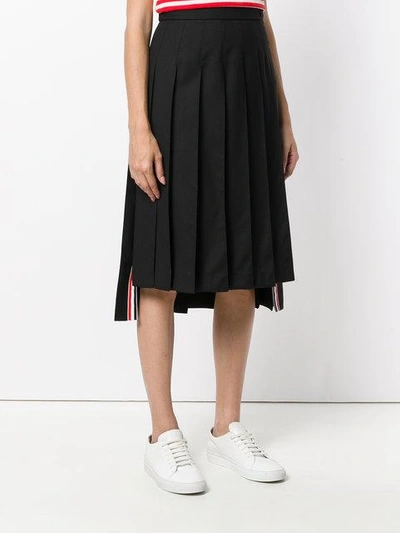 Shop Thom Browne Tennis Collection Dropped Back Pleated Skirt