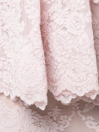 Shop Marchesa Lace Peplum Gown - Pink