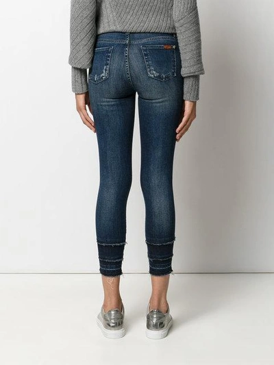 Shop 7 For All Mankind Cropped Jeans In Blue