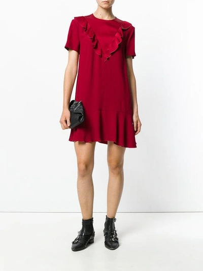 Shop Red Valentino Ruffle Detail Dress