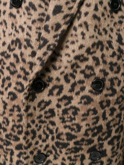 Shop Saint Laurent Leopard Printed Coat