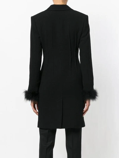 Shop Sonia Rykiel Feather Trim Button Coat